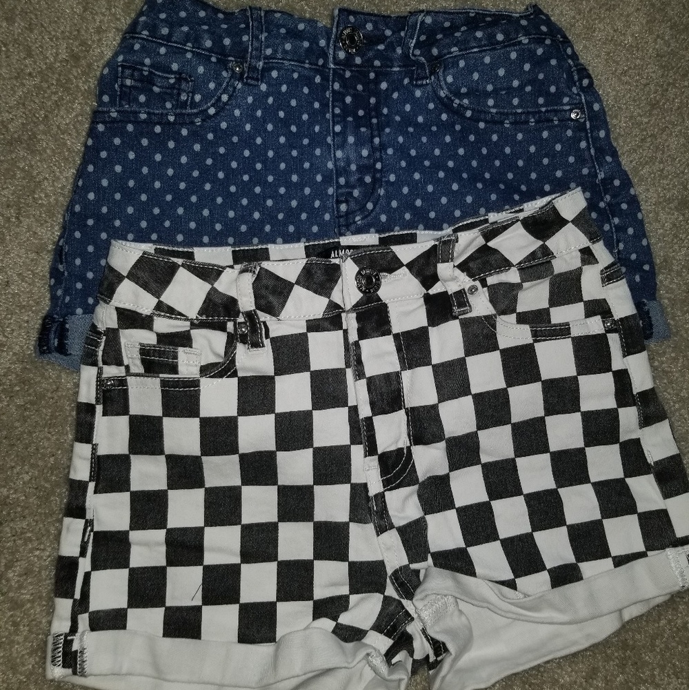High Rise Shorts (Poka Dots and Checkers)
